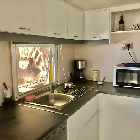 Mobilhome-6voyageurs-clim-wifi-piscine-plage 营地 耶尔